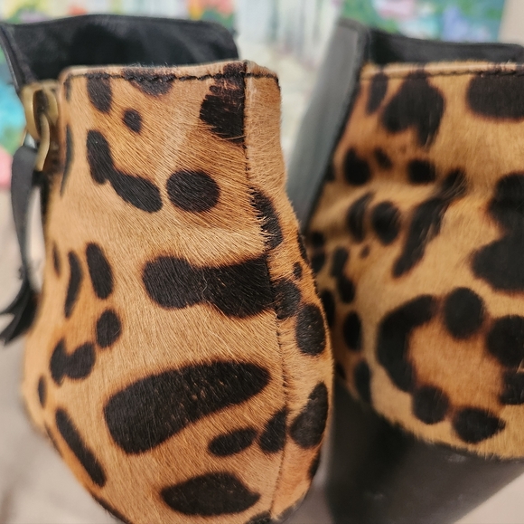 Aldo brushed hair cheetah leather boots - Picture 3 of 5